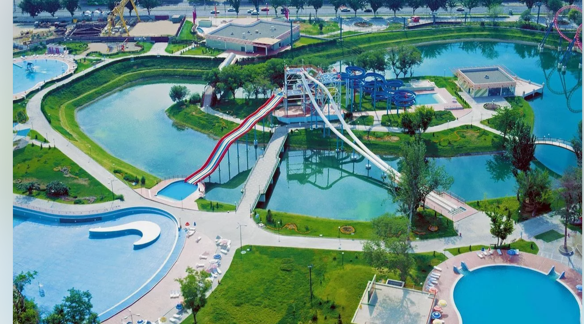 Ташкентский аквапарк летом