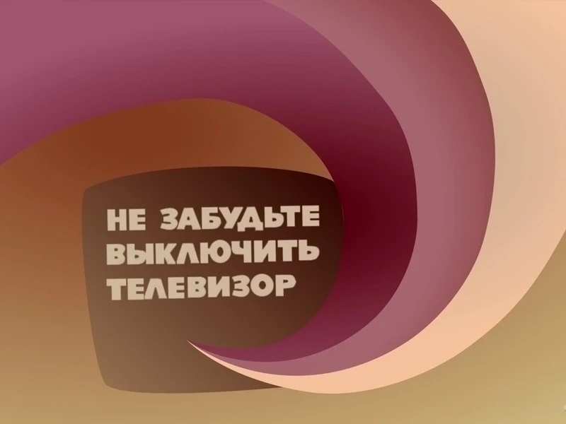 Иллюстративное изображение: заставка на центральном ТВ в СССР, а затем в РФ - «Не забудьте выключить телевизор», использовалась с 3 февраля 1988 по середину 1993 года.