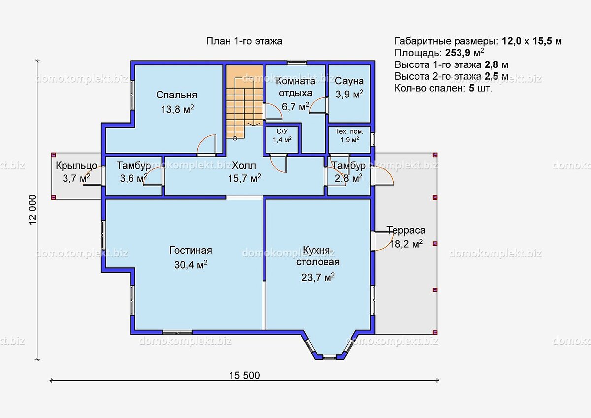 План 1-го этажа