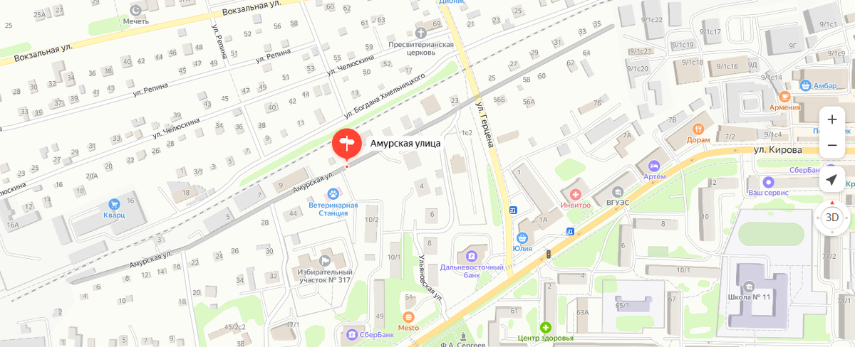 улица Амурского, на которой произошло первое преступление