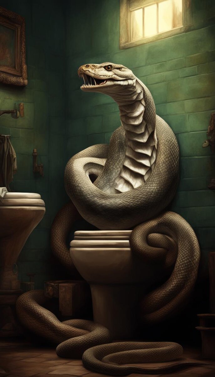 Нагайна на фаянсовом троне. Художник — Кандинский Н. С. 