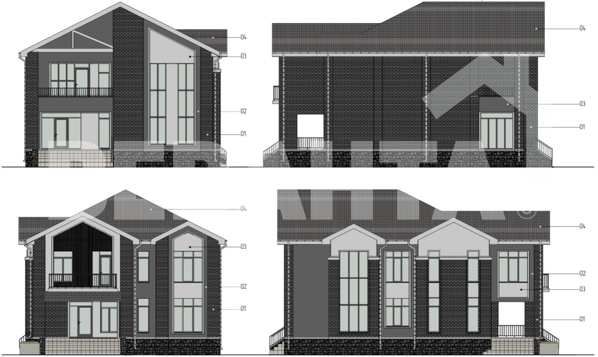 Проект дома площадью 314 м2, который мы спроектировали для нашего заказчика