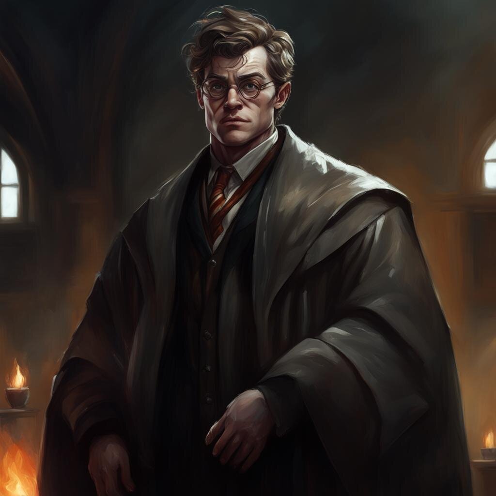 Джеймс Поттер в роли преподавателя ЗОТИ. Художник — Кандинский Н. С.