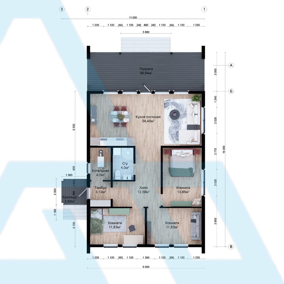 Дом Идеал 121 от компании Домоведовъ