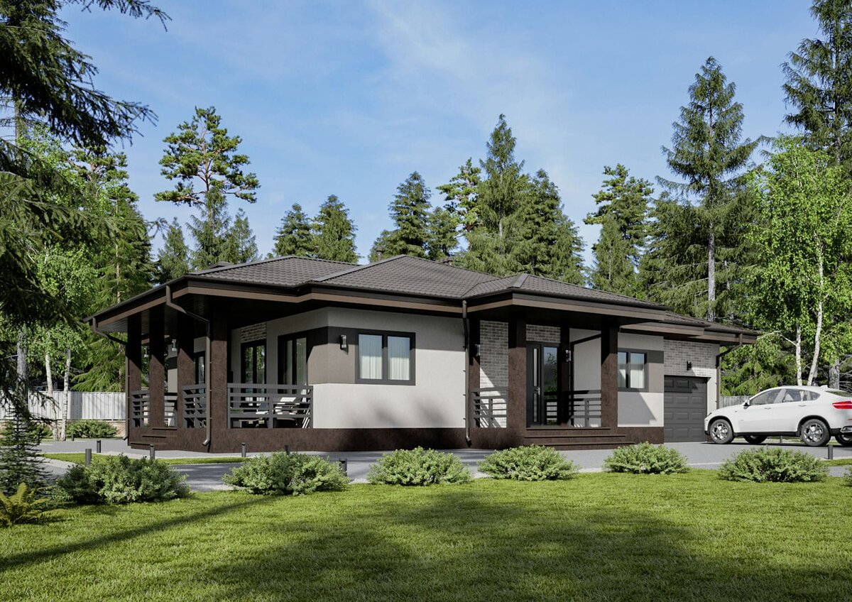 Проект одноэтажного дома «Бавария-142»