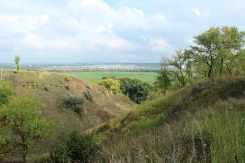 Семилукское городище. Вдали современный Воронеж