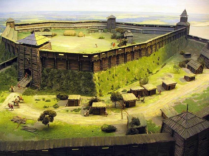 Макет древнерусского городка