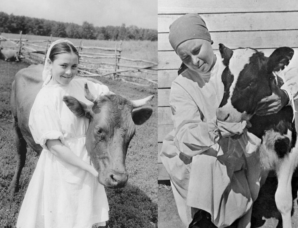 Какие замечательные советские деревенские девушки были? Красавицы и работящие!