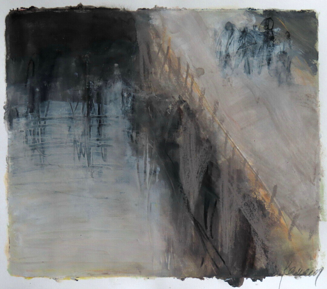    «На мосту», 2023 год Фото: Изображение предоставлено «Собака.ru» пресс-службой «Царскосельской коллекции»