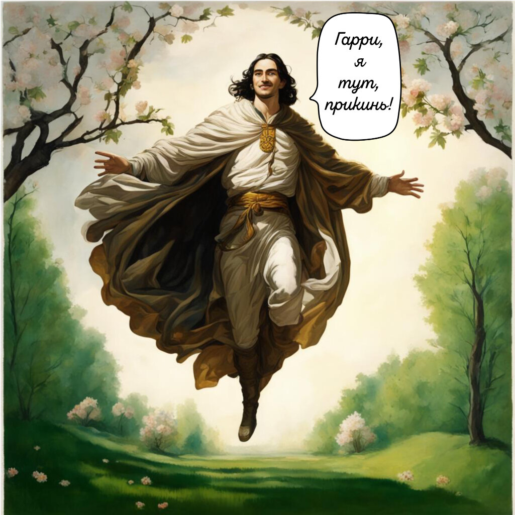 Сириус приветствует крестника. Художник — Кандинский Н. С. Фотошоп — Меланхоличная Я