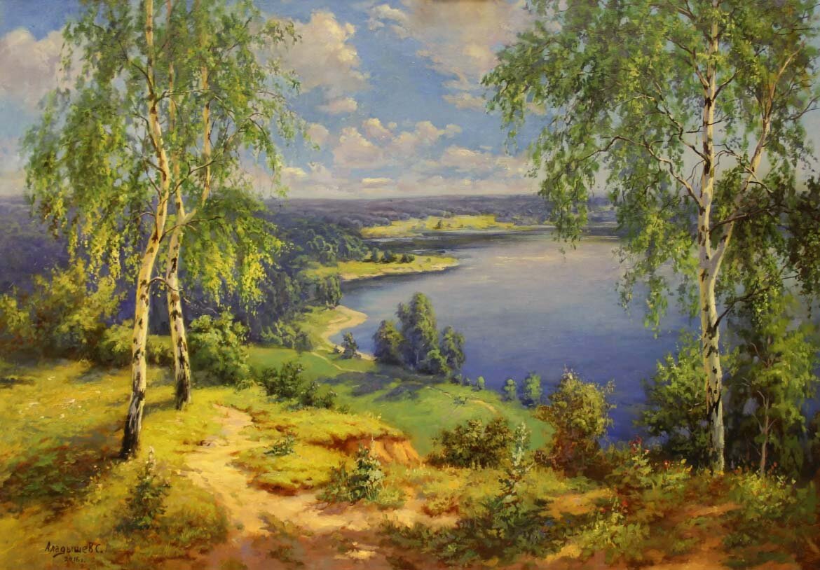 Художник Сергей Аладышев. "Берёзки".