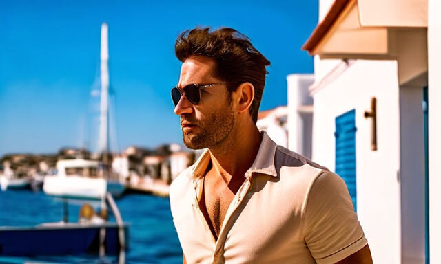 На море штиль и яхты.