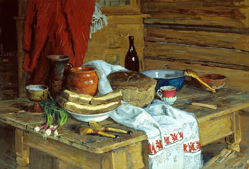 Владимир Стожаров. Натюрморт с хлебом, 1959