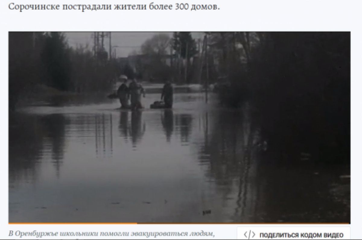    В Сорочинске два школьника спасали от паводка людей и животных