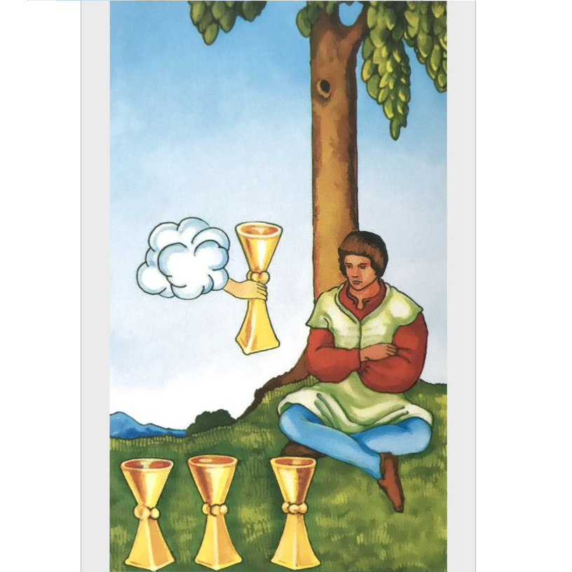 4 кубков\чаш в Таро РУС (Райдер-Уэйт-Смит). Источник: https://kopetu.net/tarotmeaning