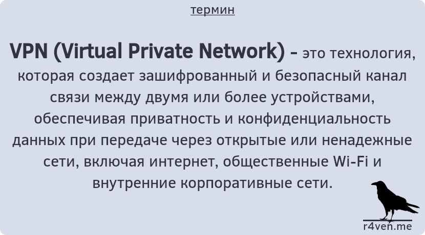 VPN – технология для обеспечения безопасного сетевого взаимодействия