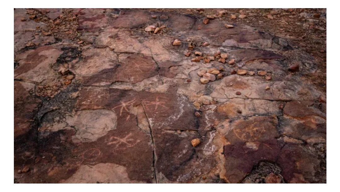 Названные петроглифами, эти резные изображения имеют форму звезд или кругов с внутренними делениями на скалистом обнажении, где на территории Серроте-ду-Летрейру в бразильском штате Параиба обнаружены следы динозавров-зауроподов. 