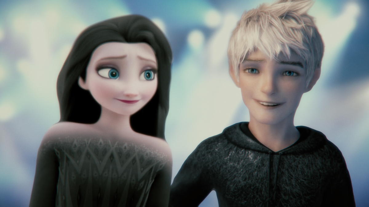 кард из видео "Ночной Ангел - Эльза и Джек"