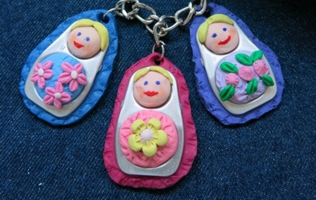    Из полимерной глины   
Источник: «Felt magnet»