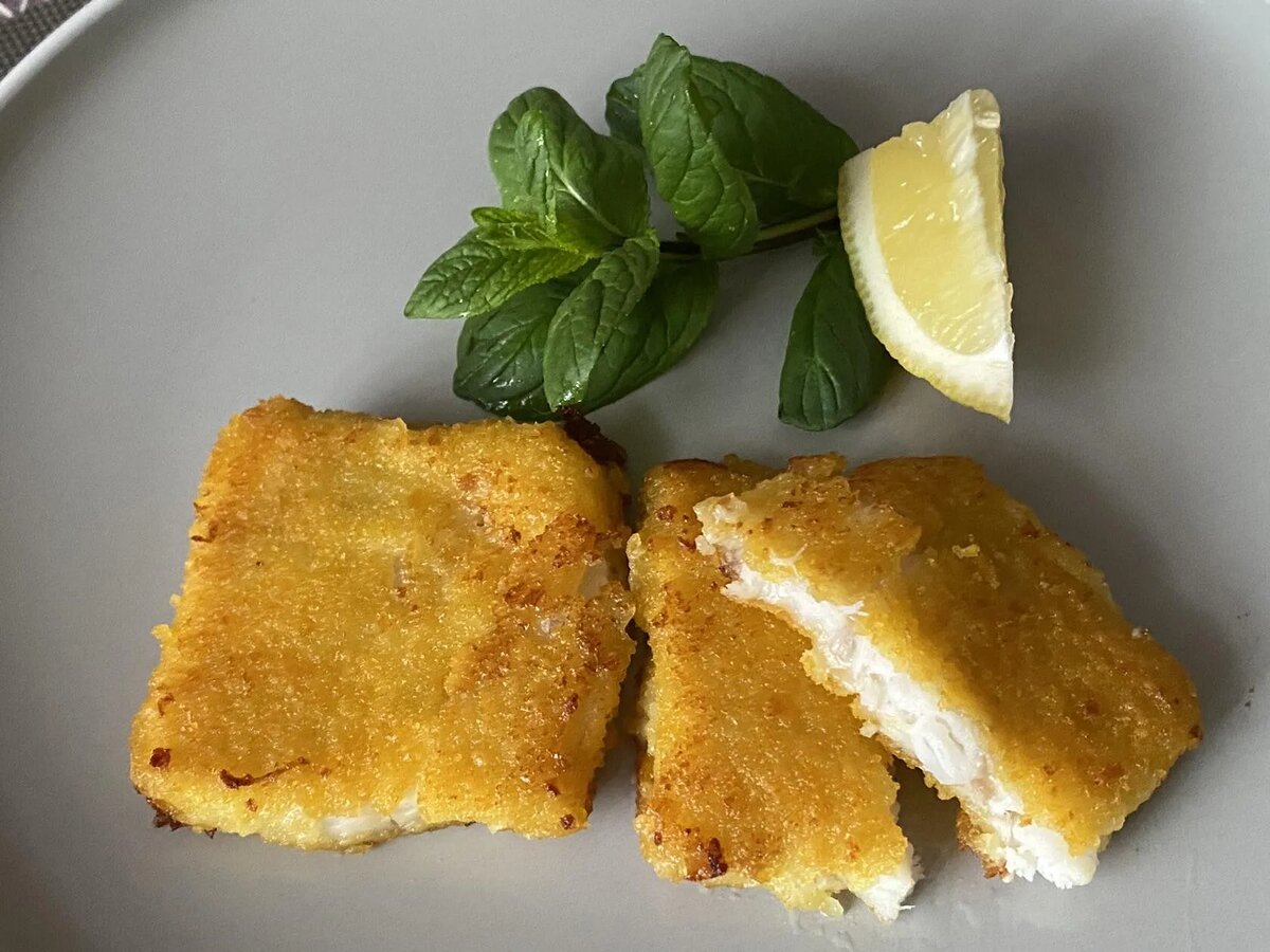 Филе минтая, готовое блюдо. Фото автора