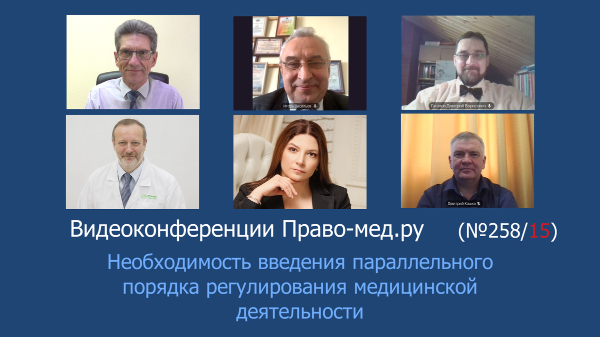 Видеоконференция Право-мед.ру № 258/15 от 16 апреля 2024 года