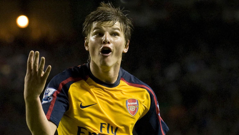    Андрей Аршавин празднует четвертый гол «Арсенала» в матче против «Ливерпуля» (4:4). Global Look Press
