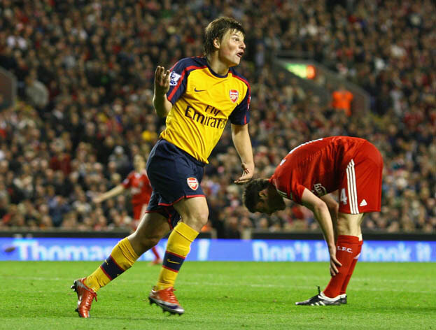    Андрей Аршавин в матче против «Ливерпуля». Getty Images