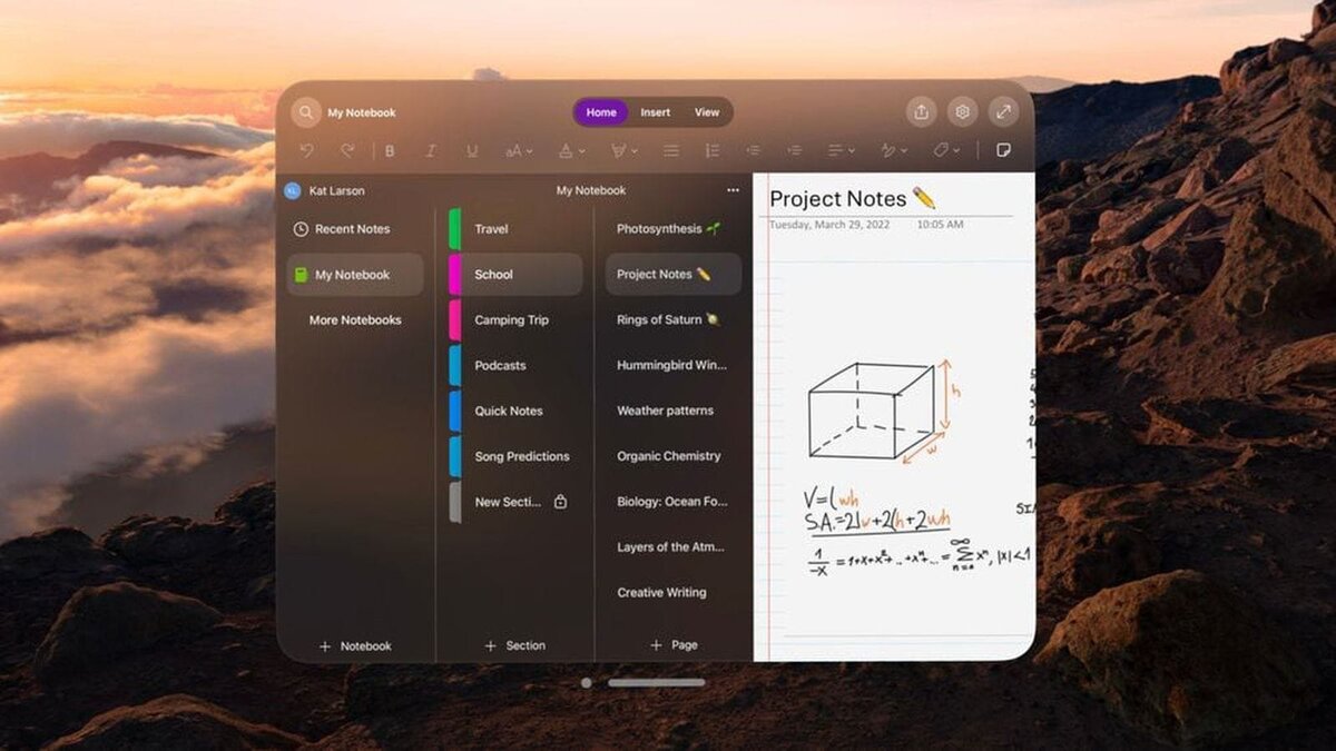 Microsoft выпустила нативное приложение OneNote для Apple Vision Pro |  Apple SPb Event | Дзен