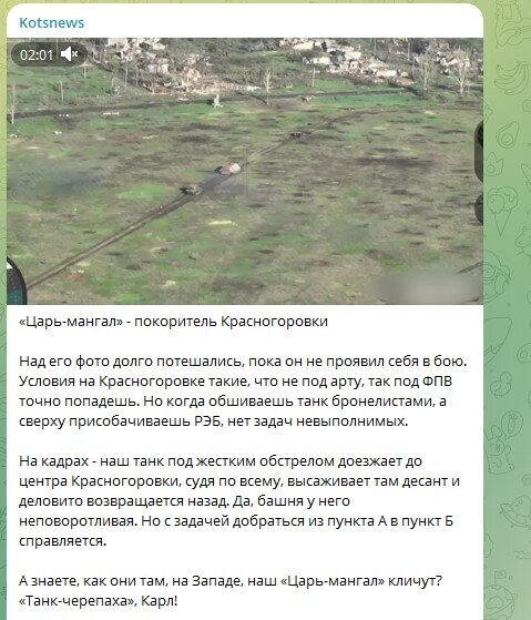    Фото: Скриншот Telegram/Kotsnews