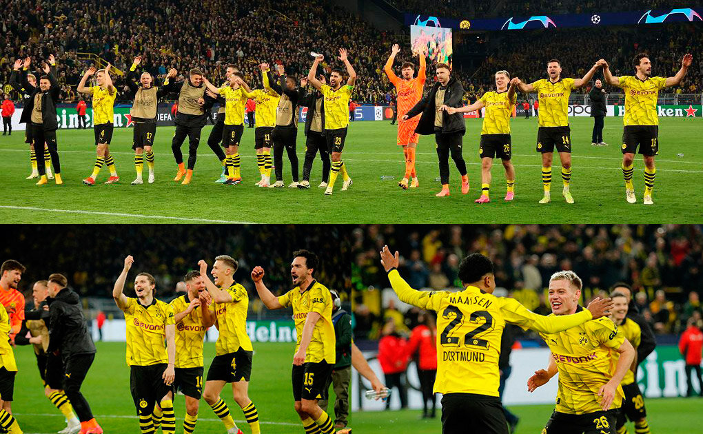 Боруссия празднует победу над Атлетико