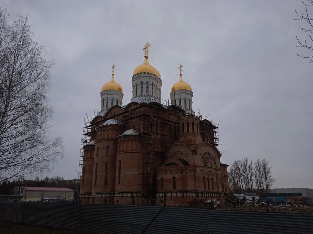 Строящийся храм святителя Тихона, Брагино, Ярославль. Фото автора