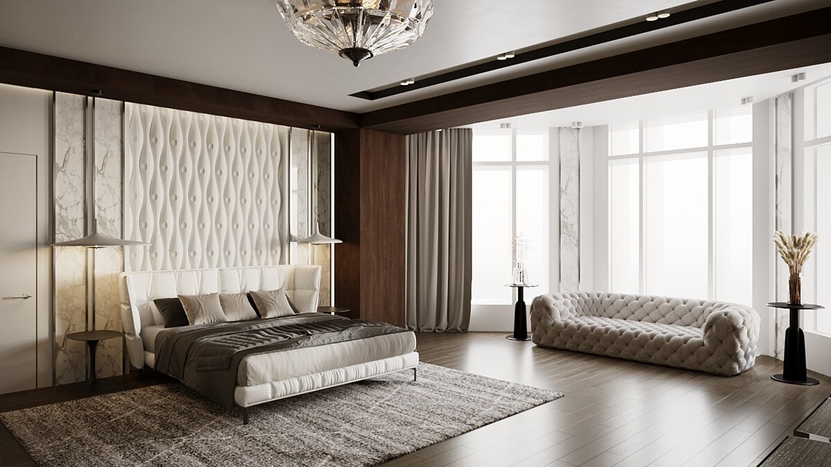 Мастер-спальня на вилле в поселке "Шато Соверен"