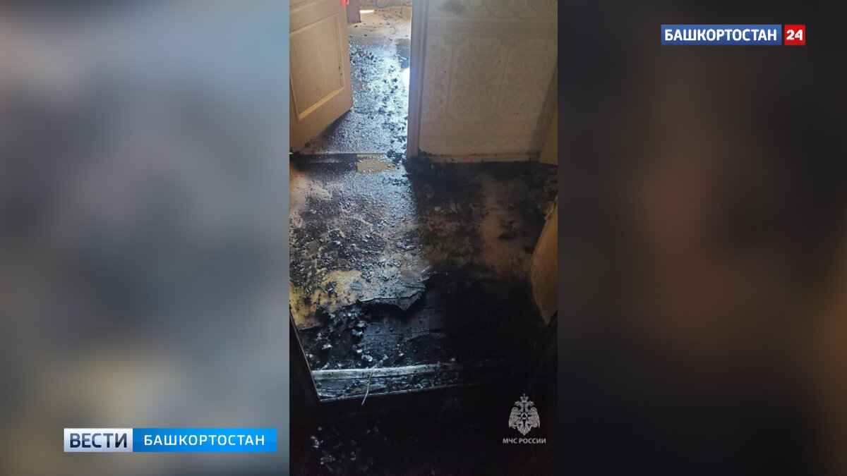    В Уфе спасатели вывели из загоревшейся многоэтажки 21 человека