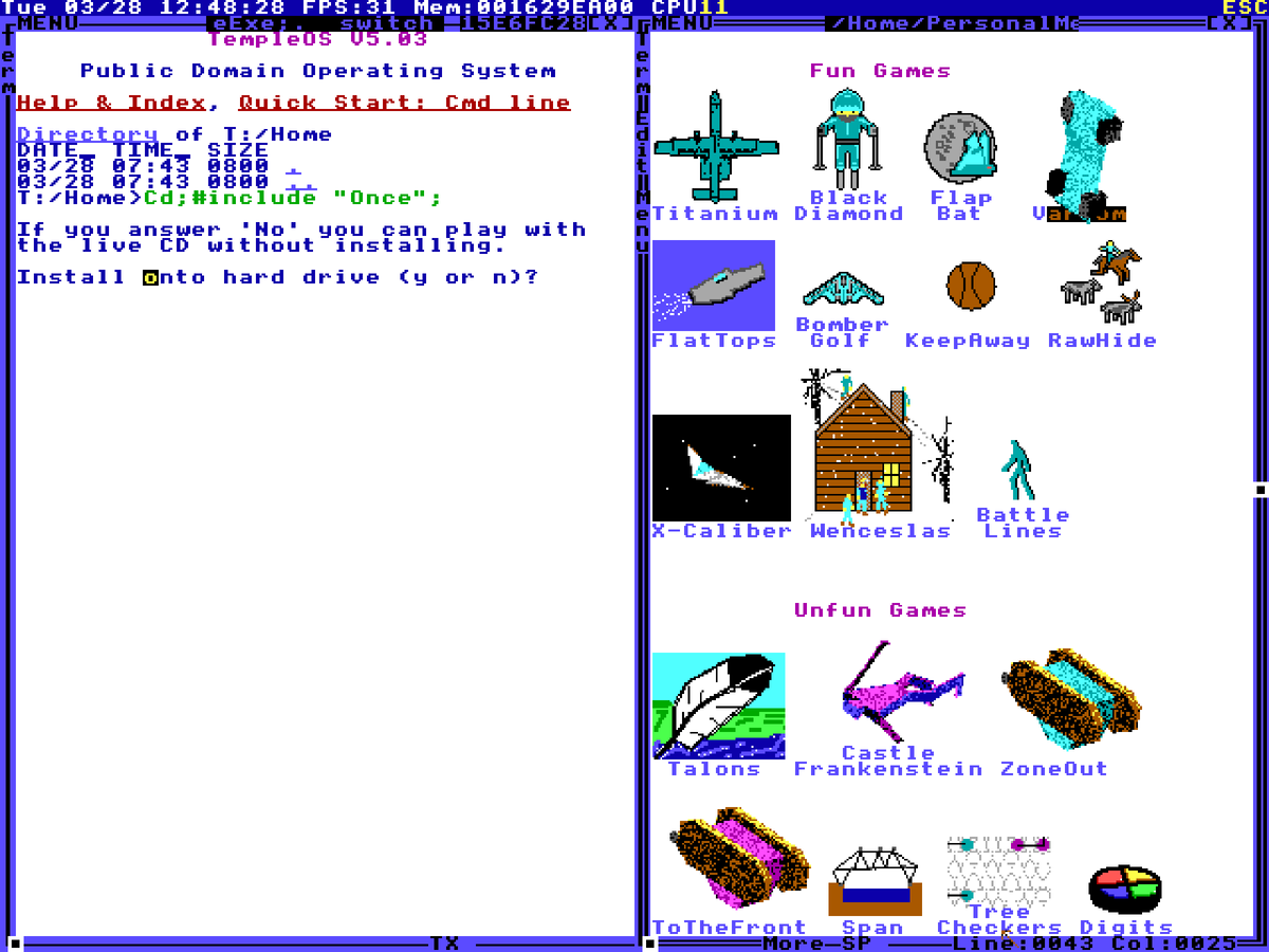 Домашняя страница операционки