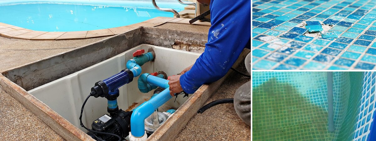 Во время расконсервации бассейна в чаше можно обнаружить дефекты