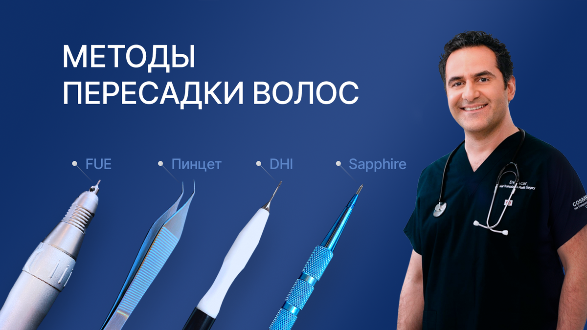 Методы пересадки волос - клиника Cosmedica - Dr Acar