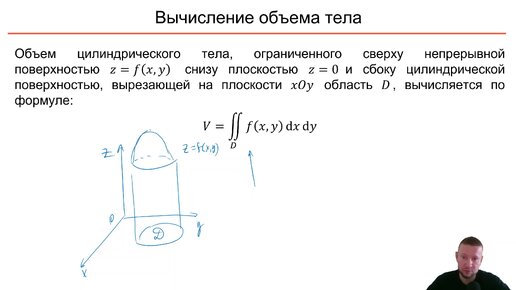 Кратные интегралы. 3 Приложения двойного интеграла. Объем тела