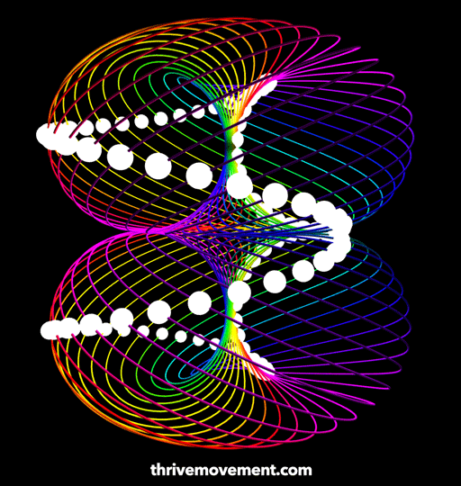 Примерное представление о подвижной структуре полевого (невидимого) пространства.