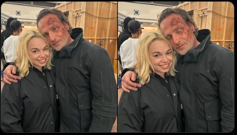 Кадр со съемок сериала «Ходячие мертвецы: Выжившие» (2024) / Фото: видео «The Walking Dead: The Ones Who Live Finale Alternate Ending "Rick Grimes New Look" Breakdown» на YouTube  📷
