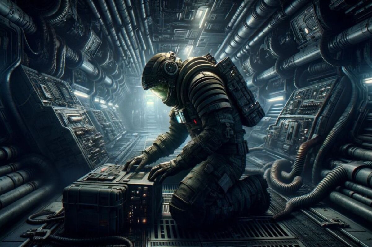 Классический сюжет: человек в замкнутом пространстве против монстров. Источник: нейросеть📷
