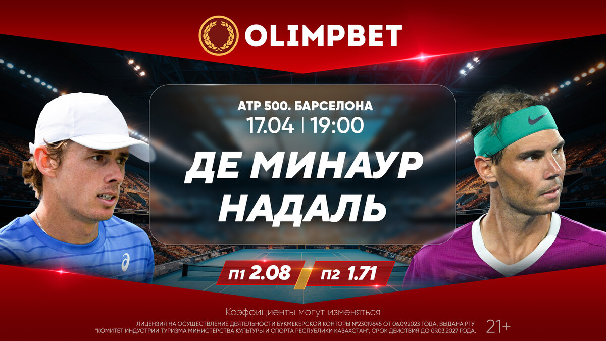 Возвращение Надаля и триумф Циципаса: коэффициенты Olimpbet на «пятисотник»  в Барселоне | Sports.ru | Дзен