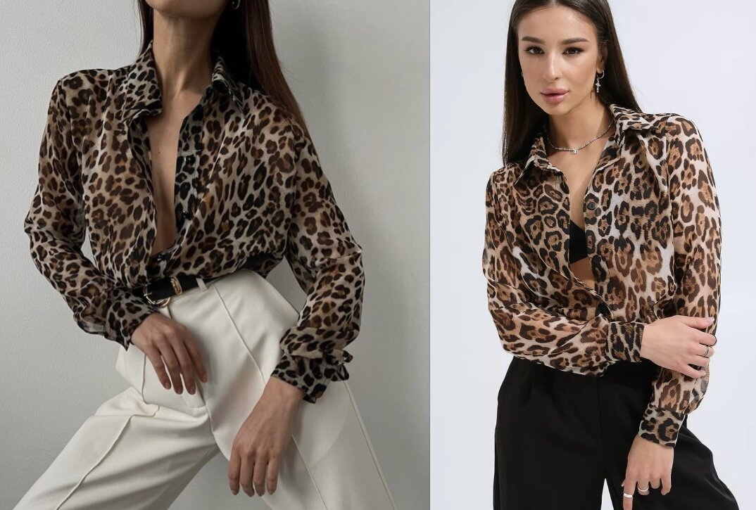 Прозрачная шифоновая блуза WB арт:201879825