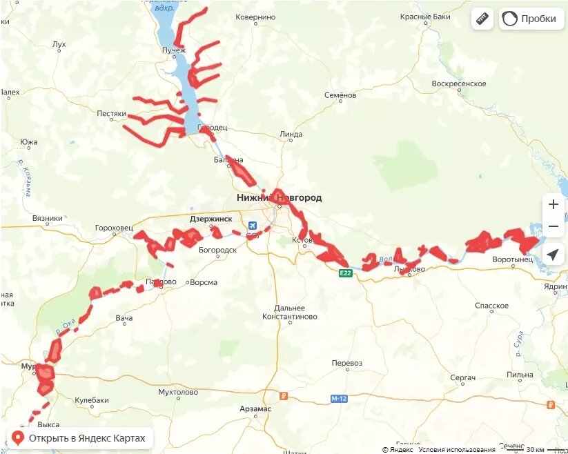     Источник: Яндекс. Карты / Минлесхоз Нижегородской области