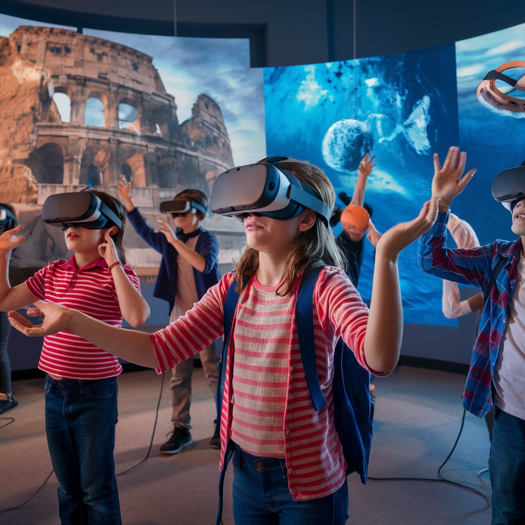 Образование
VR и AR могут значительно улучшить образовательный процесс, позволяя студентам погрузиться в виртуальную среду и изучать материалы более эффективно. Например, студенты могут путешествовать в виртуальном пространстве, посещать исторические места, изучать анатомию человека и т.д. Существуют уже множество образовательных программ, использующих VR и AR, например, Google Expeditions, которая позволяет ученикам исследовать мир с помощью виртуальной реальности.
