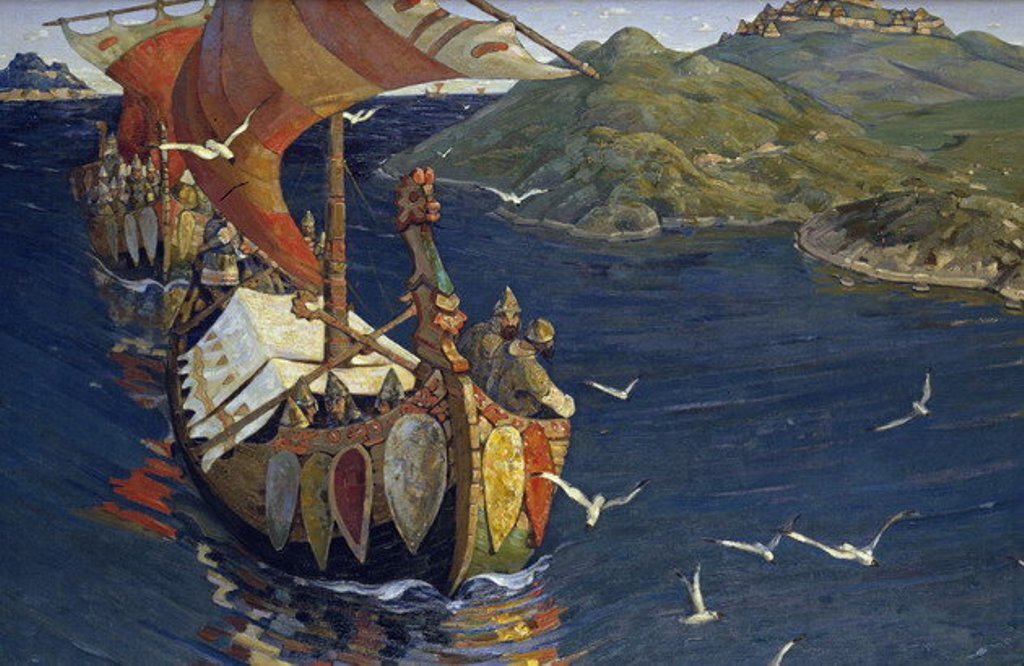 Николай Рерих, Заморские гости, 1899 год. Источник: Яндекс. Картинки.