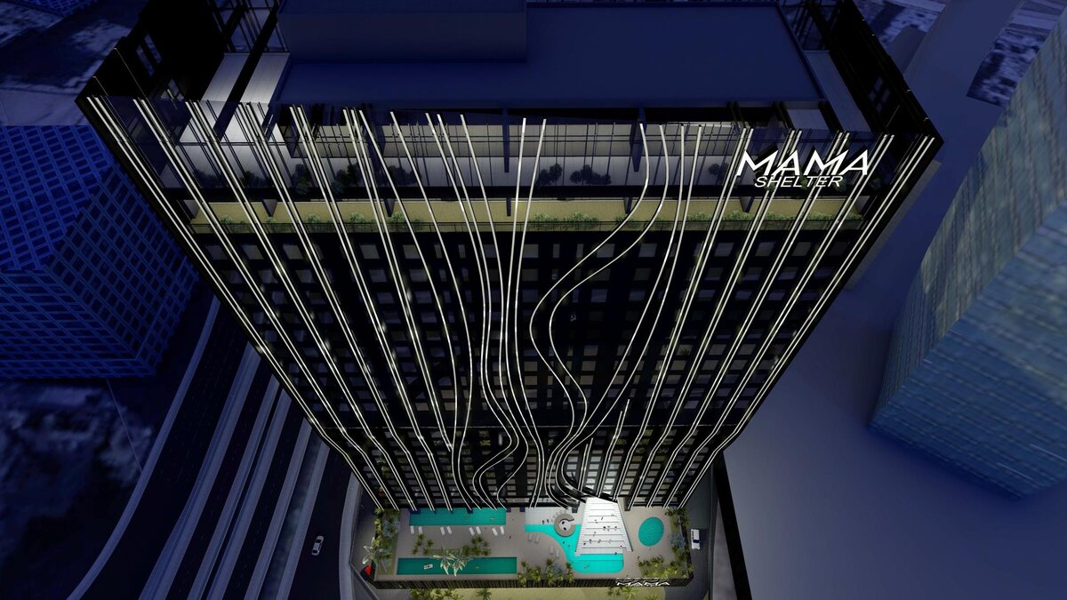 Отель Mama Shelter Dubai - фото с официального сайта застройщика отеля.