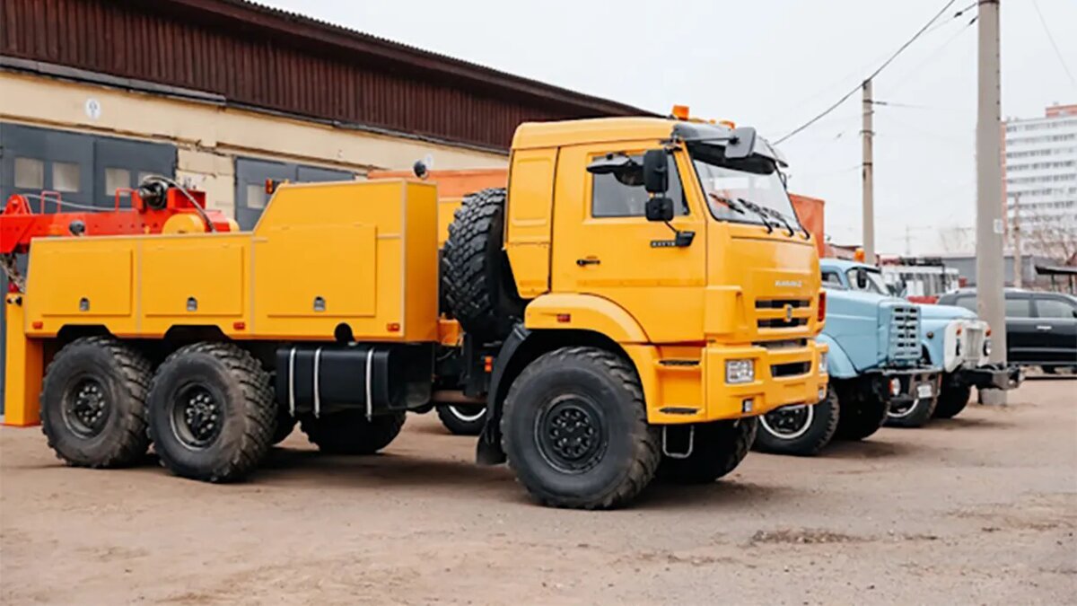 Эвакуатор для трамваев на базе КАМАЗ