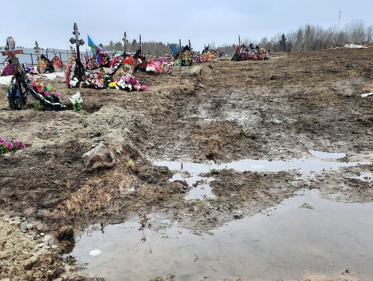 Могилы уходят, кресты падают». В карельском городе затопило кладбище |  Карелия.Ньюс. Новости Петрозаводска | Дзен