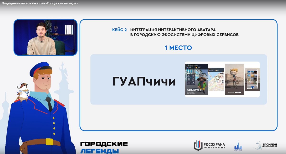 Команда Института информационных технологий и программирования вуза «ГУАПчичи» победила в онлайн-хакатоне «Городские легенды».-2