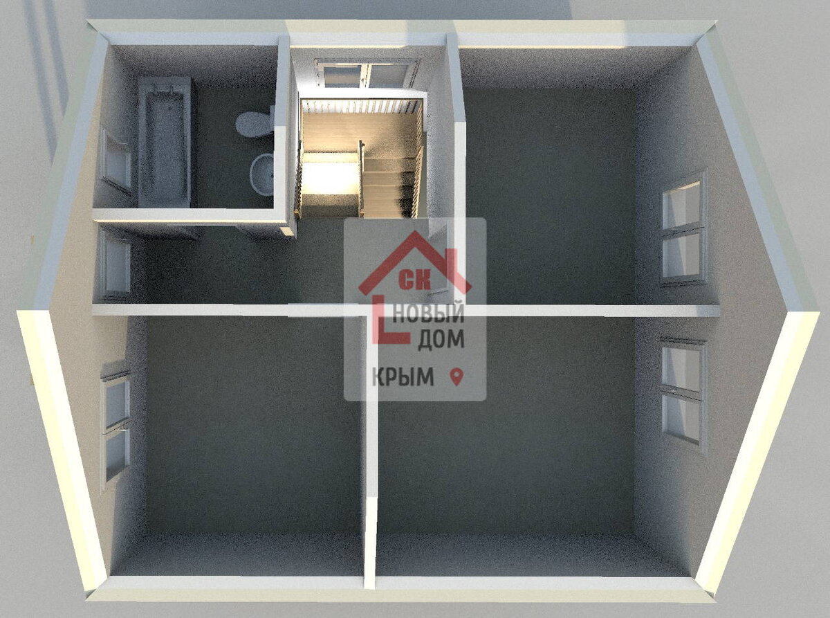 Цена постройки - проект дома 107 м.кв 3 спальни 1 этаж 7 на 7 из газобетона  | СК Новый дом | Дзен